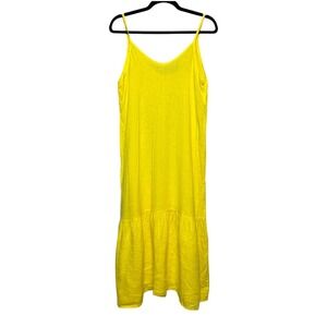 Terzo Millennio Lagenlook Minimalist 100% Linen Sundress Women Small Euro Summer